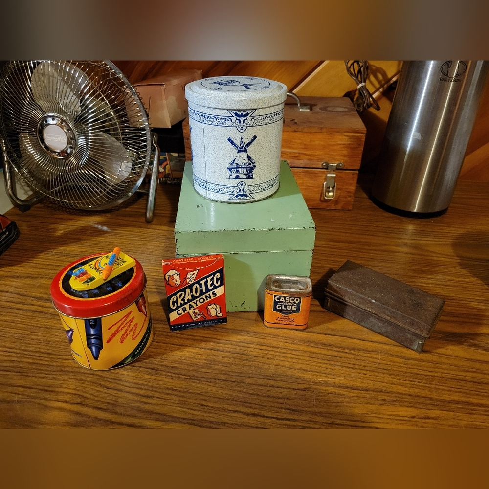 Lot Of Vintage Items And Tins